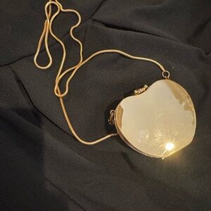 Gold Heart-Shaped Women's Bag